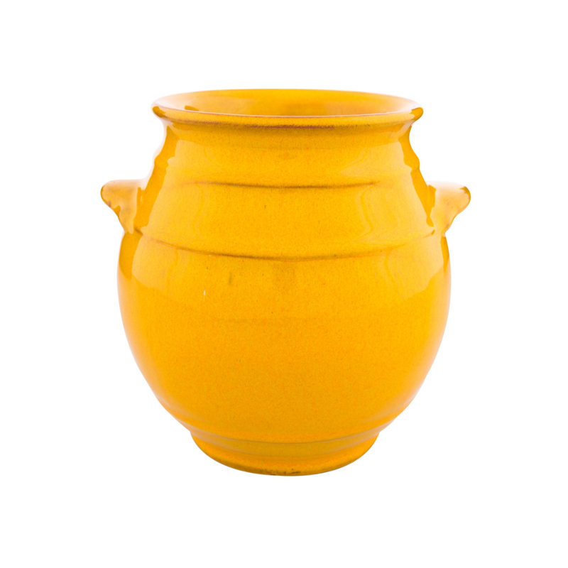 Michalak Ceramic / Porcelain Jar, Yellow