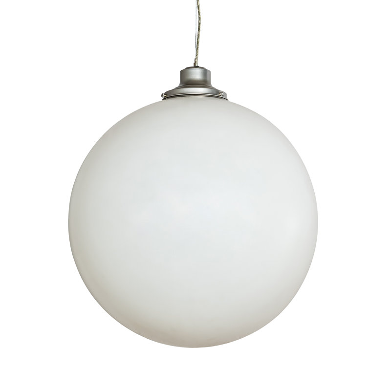 Luminaire suspendu transitionnel à une lumière Boyka 71F23855291B4970AFA47E9F11FBE2E5 de la collection Bola en finition nickel, 24 po