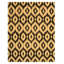Hand Tufted Wool Geometric Area Rug in Black