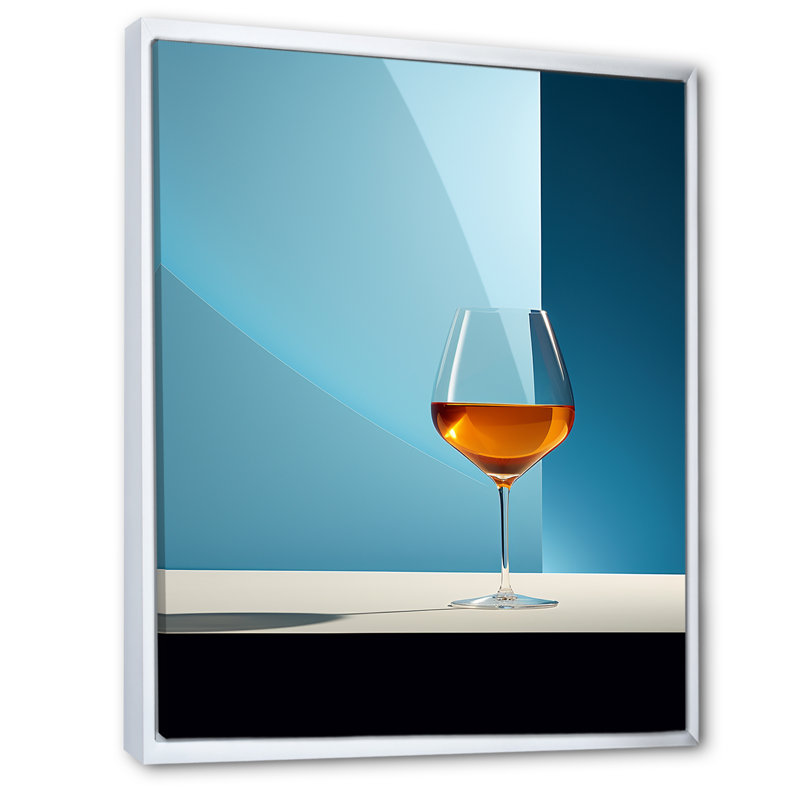 «Aperitifs Allure I» sur toile, H 20 po x l 12 po x P 1 po, Cadre flottant blanc