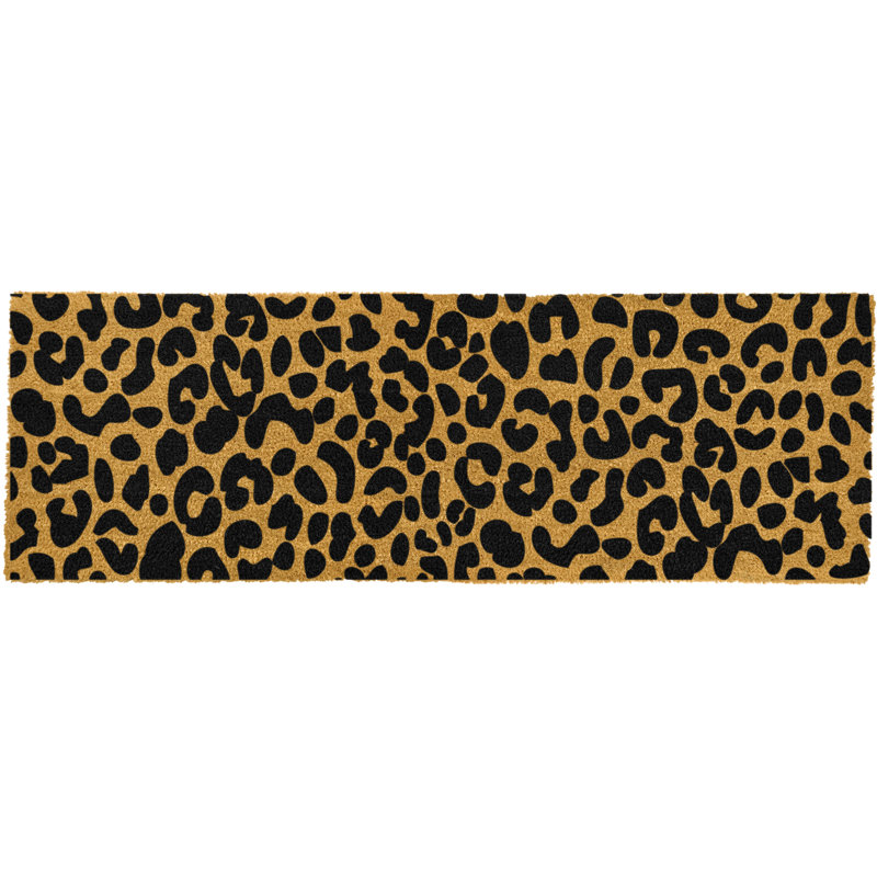 Aviana Non-Slip Indoor Doormat, Yellow/Black, Rectangle 120 x 40cm