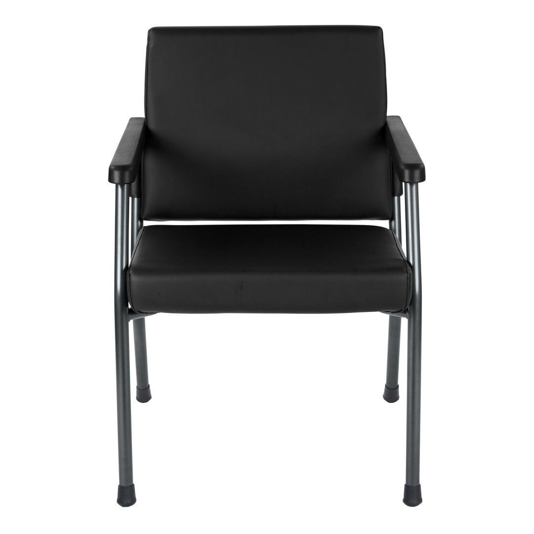 Pavi Vinyl Seat Waiting Room Chair with Metal Frame Inbox Zero Seat