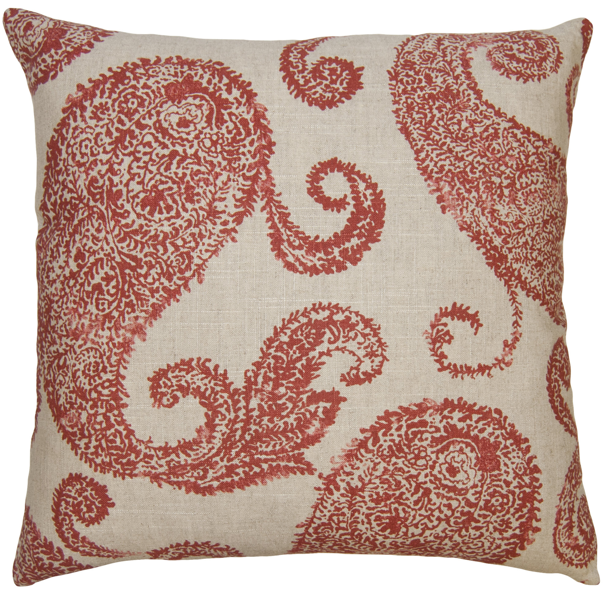 Red paisley pillows hot sale