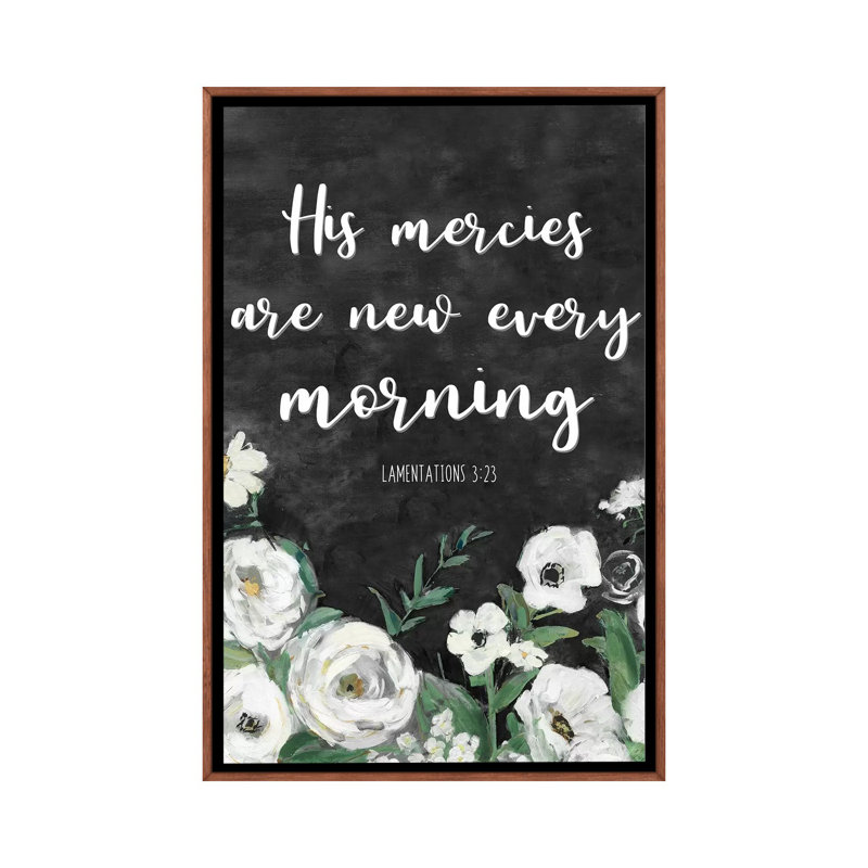 His Mercies, Classic Wood Framed, No Mat, 40" H x 26" W x 1.5" D