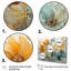 «Teal Orange Botanical Fragments I - Abstract Botanicals», art encadré-429670559-429670533