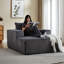 Fauteuil en velours côtelé Corduroy, sans assemblage, confortable et confortable-1541509622