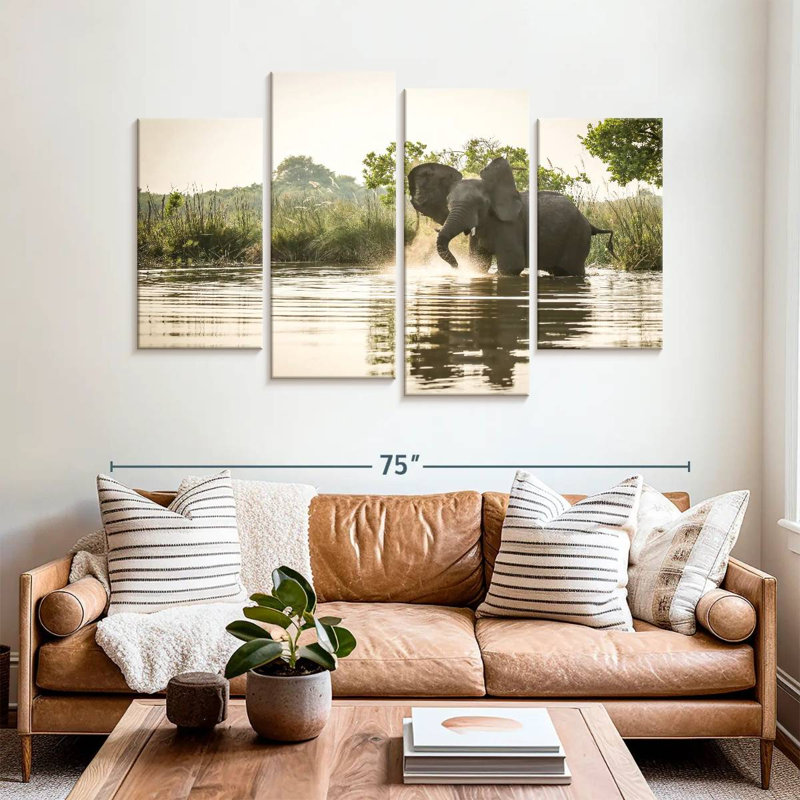 Brampt Elephant River Play, 42" H x 68" W