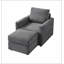 Chaise longue classique en velours côtelé, canapé confortable, fauteuil d'appoint rembourré avec repose-pieds pour le salon-1850711458