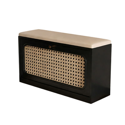 Black Upholstered Bench
