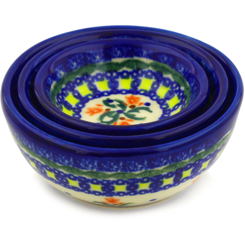 Cocentric Tulips Stoneware Rice Bowl
