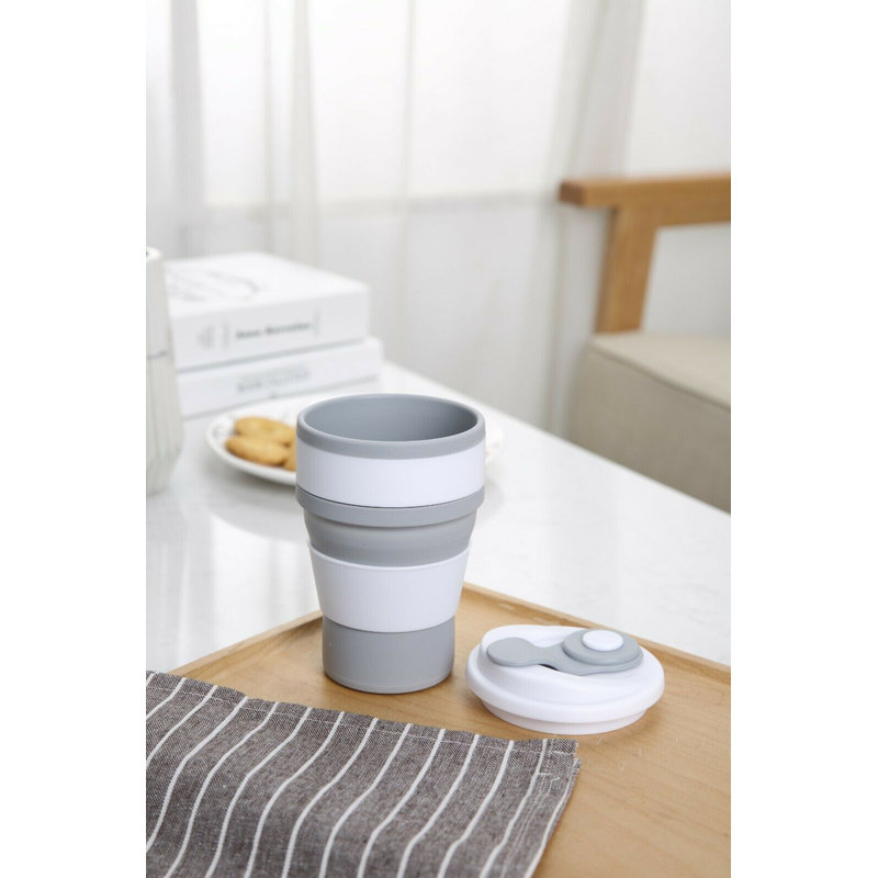 Bouteille d'eau incassable, Gris, Ensemble de 1, 14 oz