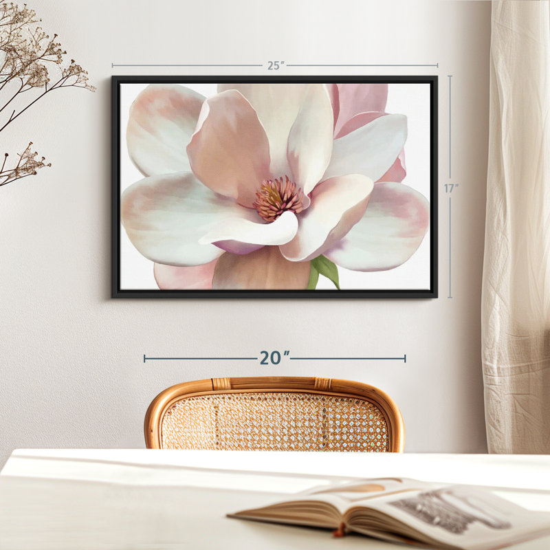 Floral et botanique «Magnolia rose», H 17 po x l 25 po