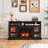 Fireplace TV Stand w/ Remote Controls & Thermostat Storage Cabinets -2005074550