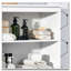 Petit buffet de 63 po avec huche, garde-manger à 4 portes, armoire de rangement autoportante avec tablette réglable pour salle à manger, salon, blanc