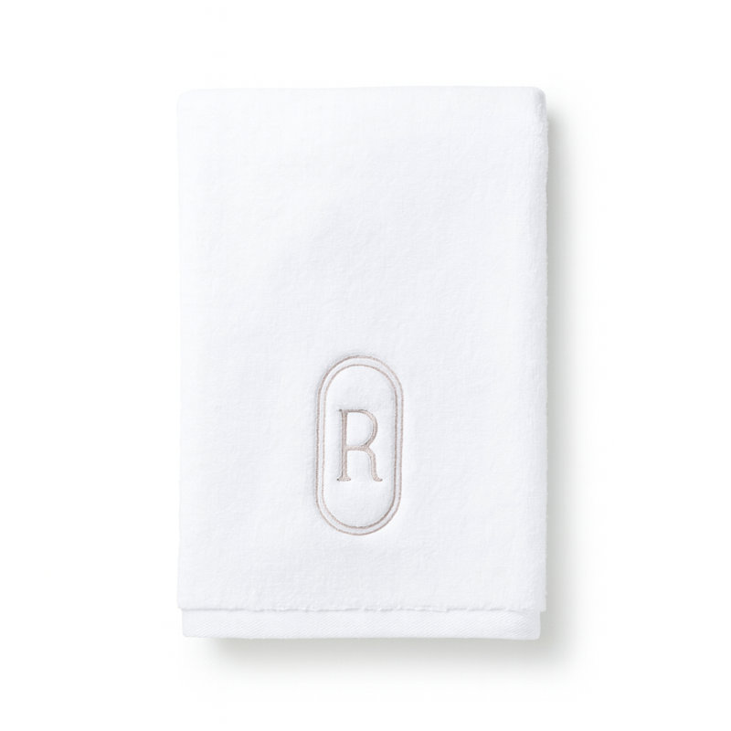 Monogram Embroidered Fingertip Towel, R