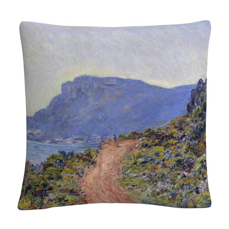 Coussin Claude Monet La Corniche près de Monaco