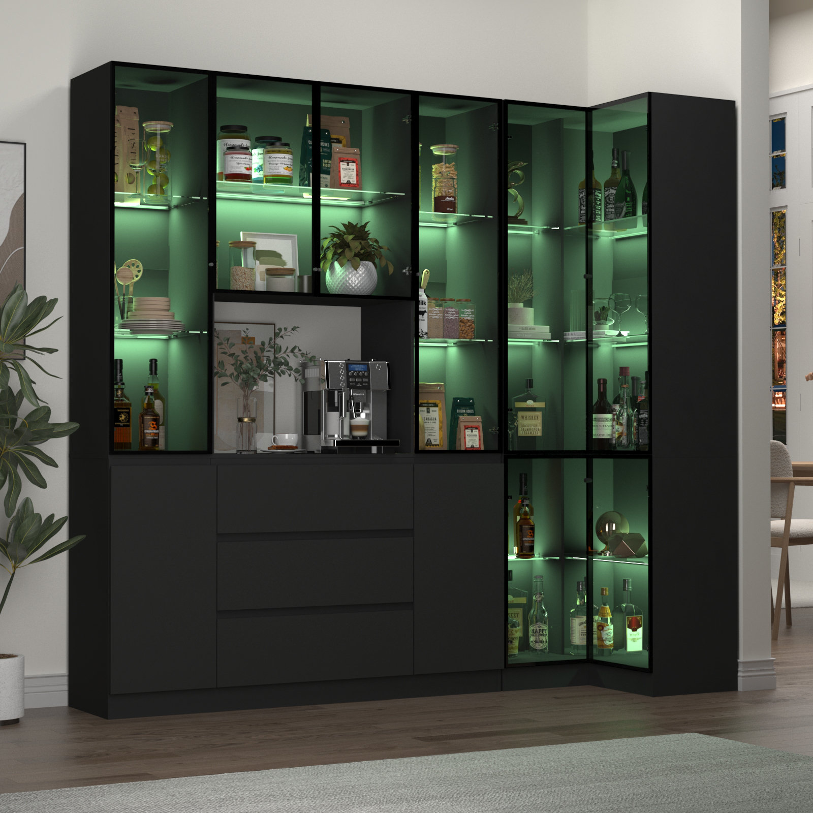 Ivy Bronx Corner Dining Cabinet - Wayfair Canada