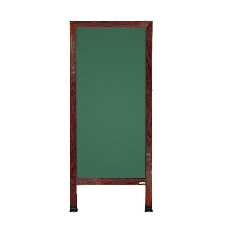 Tableau noir en position libre A-Frame Sidewalk, H 3 pi 6 po x l 1 pi 6 po, Teinture cerisier