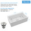 30"L x 20"W Ceramic Workstation Kitchen Sink Single Basin Farmhouse Apron Sink with Bottom Grid-125018725-125018729