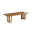Table de conférence 78,74 po en bois massif brun de style minimaliste