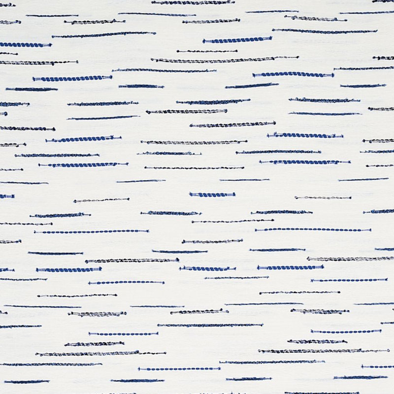 Tissu à rayures Leland, Bleu / gris