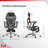 Ergonomic Gaming Chair with 6D Armrests, 136° Recline & 3-Level Lumbar Support , 300lbs