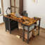 Bureau d'ordinateur en L avec tiroirs et tablettes de rangement Cheshire Outlets-1421181445-1417777655