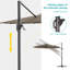 Parasol en porte-à-faux 10 pi avec tissu teint dans la masse, abat-jour luxueux avec rotation à 360 °-657931360