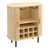 28" Fluted Wine Bar Cabinet with 8-Grid Wine Rack, 5-Level Adjustable Shelves, 2 Glass Holders, Smoothly Sliding Tambour Doors, 4 Hidden Storage Space on the Side,Modern Liquor Coffee Station, Natural-427791309