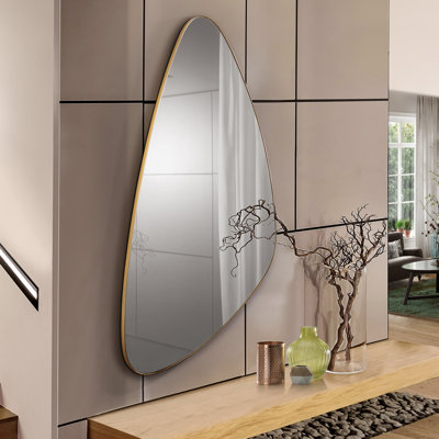 Averill Wood Flat Wall Mirror