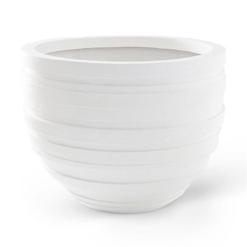 June Large Resin Pot Planter, 22" H x 27" W x 27" D