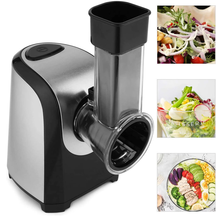 Homdox Electric Cheese Grater, Electric Slicer Shredder, 250W  Salad Maker Electric Grater/Shooter with 5 Free Attachments: Home & Kitchen