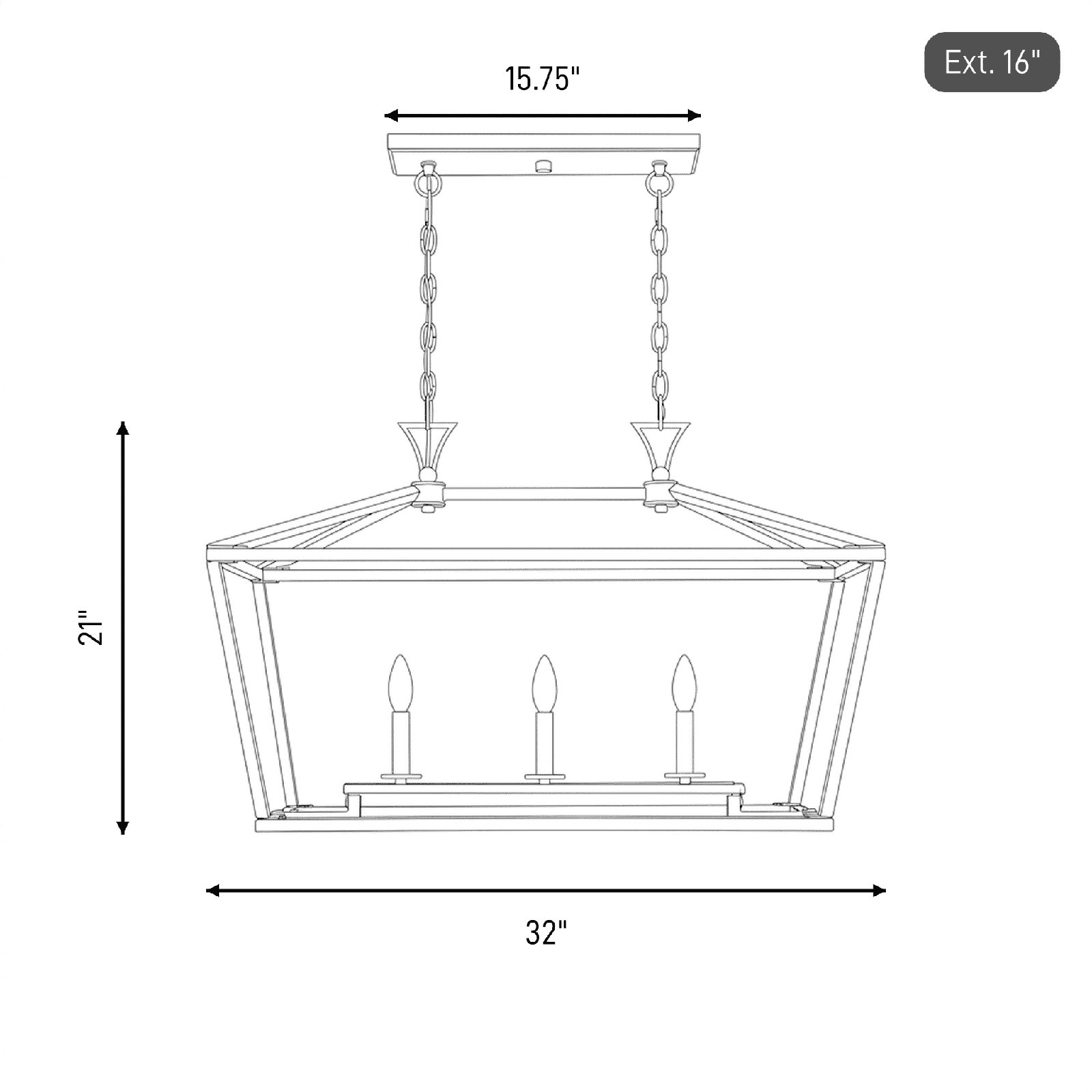 Hastings Dimmable 3-Light Pendant, Satin Nickel