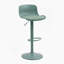 Ensemble de 2 tabourets de bar pivotants à hauteur ajustable en cuir synthétique avec dossier ergonomique, base robuste - vert menthe-583133742