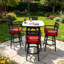 Tabourets de bar pivotants d'extérieur haut de gamme en aluminium avec coussin Sunbrella®-123417633-130915330