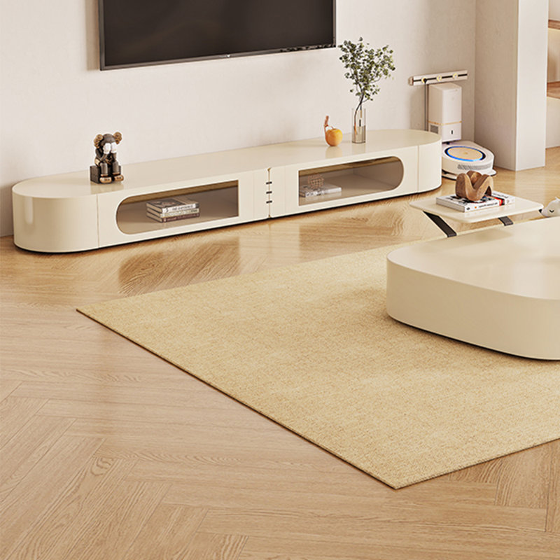 Meuble télé simple de style crème moderne