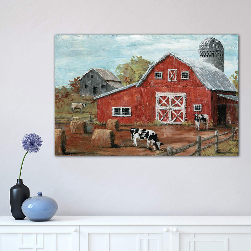 «Country Barn», reproduction sur toile tendue, Toile tendue, H 18 po x l 26 po x P 1,5 po