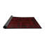 Tapis traditionnel rouge foncé / noir Ilit-700952092