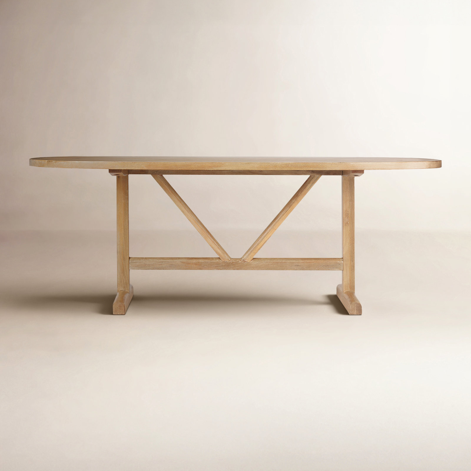 Rune 94'' Oval Dining Table, Dark Brown, 42" W x 84" L
