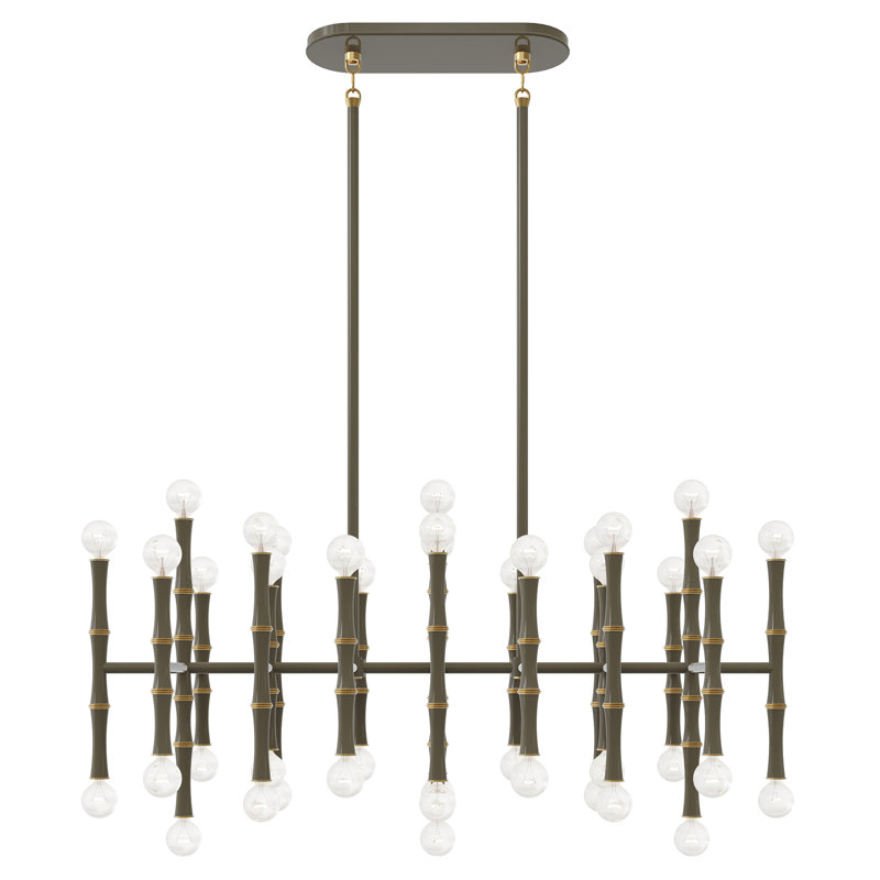 Luminaire suspendu Kane, Taupe fumé / doré