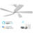 Sofucor 52" 5-Solid Blade Smart Modern Ceiling Fan with LED Light，Remote-1358021283