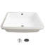 STYLISH Modish 19-1/2"L White Rectangular Undermount Bathroom Sink