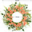 Couronne artificielle 20 po avec fleurs de cerisier rose, feuilles d'eucalyptus, feuille Scindapsus aureus