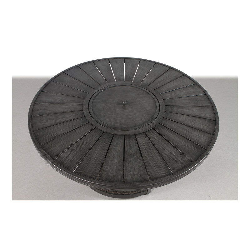 Table de foyer d'extérieur au propane 25 H x 52 W, Gris