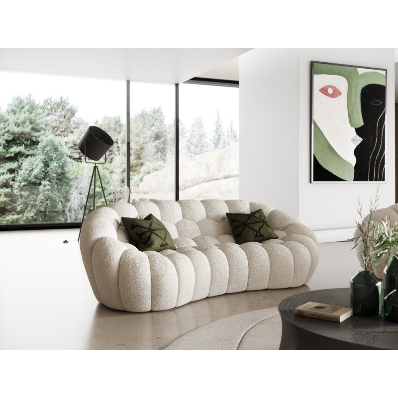 Blodget Upholstered " Sofa, 28.7" H x 86.6" W x 45.3" D, Off White