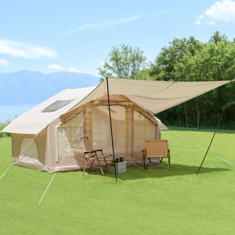 6.3M ² Inflatable Camping Tent With Canopy