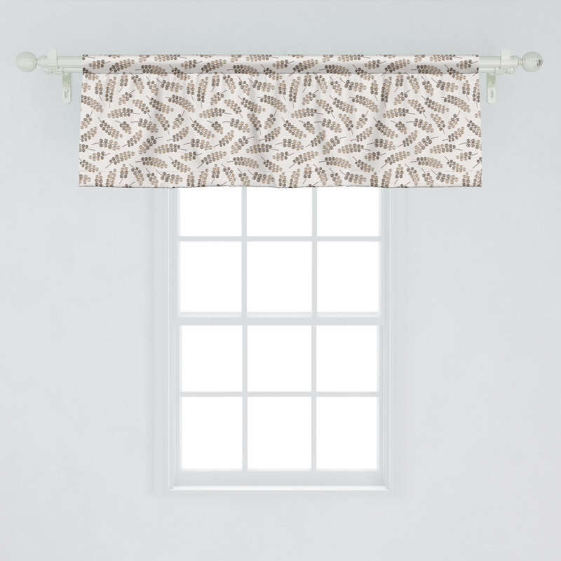 Ensemble de 2 cantonnières Ambesonne, motif botanique 92922, L 54 po x L 12 po