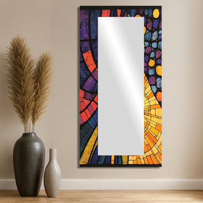 Mosaic Meadow Optical Horizon I - Landscapes Mirror Wall Decor - Printed On Metal