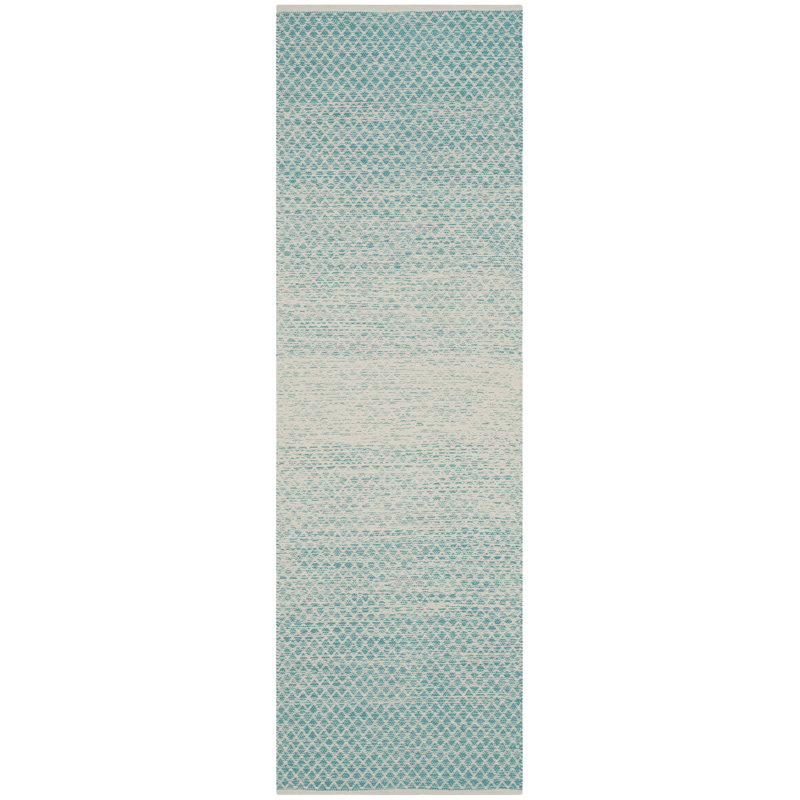 Cayman Hand Woven Cotton Geometric Rug, Runner 2'3" x 12'