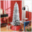 Arbre de Noël artificiel avec 263 pointes enneigées, base en métal, arbre de Noël réaliste
